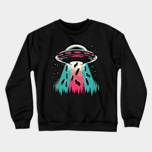 UFO Capturing Guinea Pigs Crewneck Sweatshirt